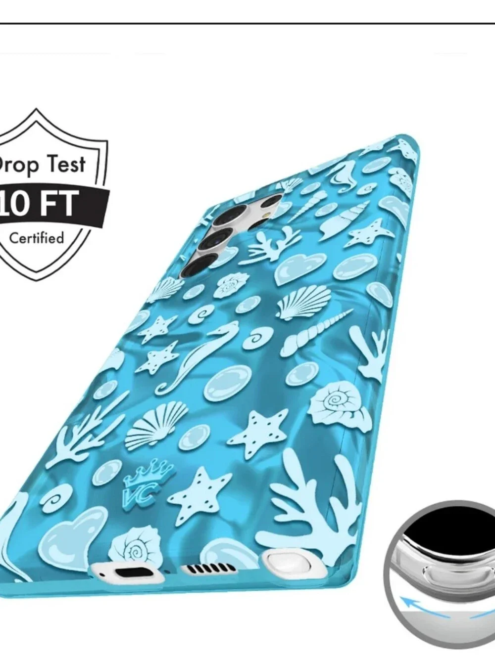 NWT Velvet Caviar Aquamarine Holo Samsung S24 Phone Case
